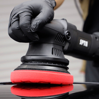 SPTA 1 pièce 5 pouces 125mm T20 Hex-Logic Rouge Tampon de polissage de finition pour polisseuse de voiture, pour le polissage, le lustrage et la cirage