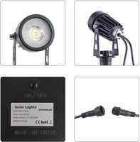 Projecteurs solaires extérieurs colorés d'IP65 LED projecteur RVB de basse tension pour l'éclairage efficace de paysage de pelouse d'arbre de cour de jardin