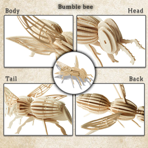 Puzzle 3D en feutre pour enfants Abeille DIY Non tissé Léger Jouet éducatif Puzzle d'insectes Cadeau - Product Image 1