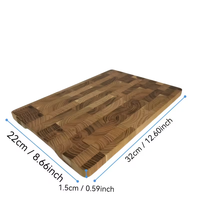 Tabla de cortar de madera natural, tabla de madera creativa para barbacoa, camping, presentación de filetes, tabla de cortar de madera de teca