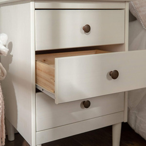 Français De Luxe Hôtel <span class=keywords><strong>Chevet</strong></span> <span class=keywords><strong>Pin</strong></span> Laqué Blanc Minimaliste Meubles table de <span class=keywords><strong>Chevet</strong></span> <span class=keywords><strong>En</strong></span> Bois Massif - Product Image 4