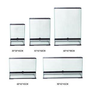 Glazen terrarium met regenwoud- en paludariumdesign, reptielenbak voor hagedissen, kameleons en tropische planten. - Product Image 5