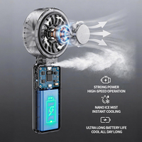 Ventilateur Brumisateur Portable Rechargeable à Moteur Haute Vitesse, Ventilateur Rafraîchissant à Brume Glacée Nano, OEM ODM, Logo Personnalisé, Fabricant Grossiste