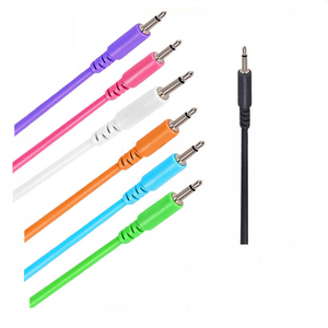 Câble auxiliaire PVC coloré 3,5 mm mâle vers mâle pour Eurorack, câble mono jack modulaire, vente chaude - Product Image 1