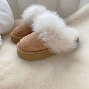 New Style Thick-Sole Women's Fur-and-Leather-in-One Platform Fluffy <b>Wool</b> Warm Anti-Slip Lightweight Autumn Winter - Product Image 5
