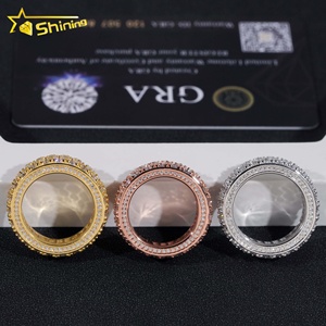 Anillo de Plata de Ley 925 con Diamantes VVS y Moissanita, Estilo Hip Hop, Completamente Cubierto de Diamantes, Pasa el Test de Diamantes, para Hombre - Product Image 4