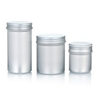 5-250ml Mini Logo Personnalisé Alimentaire Thé Bonbons Pot En Aluminium avec Couvercle À Vis Baume À Lèvres Solide Parfum Peut Étain Récipient En Métal pour Emballage