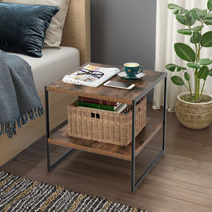 Table de chevet en fer au design moderne OEM et ODM de 23.6 pouces avec 2 tables de chevet ouvertes et 2 tables de chevet personnalisables pour le bureau et la chambre à coucher. - Product Image 6