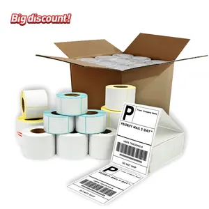 4x6 inci Self-Adhesive tahan air Fanfold Label langsung Thermal Printer untuk USPS FBA UPS Ebay stiker pengiriman