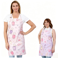 Tabliers de travail imperméables en polyester personnalisables avec logo, colorés, pour salons de beauté, de manucure et de coiffure, vente en gros