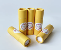Tube en papier écologique fait main, biodégradable, en matériaux recyclés, de haute qualité, pour mini baume à lèvres, déodorant, résistant à l'huile