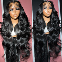 Perruque Lace Front 13x6 HD en Cheveux Humains Naturels Bouclés, 100% Cheveux Vietnamiens Bruts, Cuticules Alignées, Sans Colle