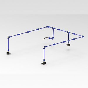 Chuyên nghiệp khí nén hệ thống đường ống khí nén ống nhôm đường ống với nylon Polymer phụ kiện - Product Image 3