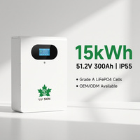 Batterie de stockage d'énergie domestique LiFePO4 51.2V 130Ah 6.6Kwh 300Ah 15Kwh 16S BMS 48V 30Kwh 48V 600Ah en stock UE