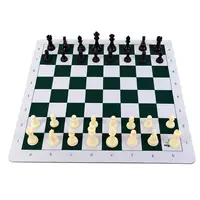 Chess Set Roll-up And Silicone Chess Board And Pieces Set