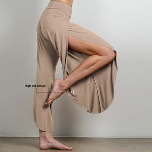 <span class=keywords><strong>Pantalon</strong></span> fendu à jambes larges femmes été ample droit <span class=keywords><strong>pantalon</strong></span> décontracté conception Sexy coton <span class=keywords><strong>pantalon</strong></span> de sport Streetwear <span class=keywords><strong>pantalon</strong></span> ample - Product Image 5