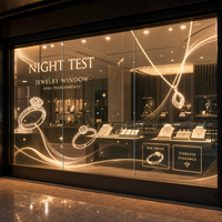 Écran LED transparent pour vitrine de bijouterie, affichage LED personnalisé sur verre