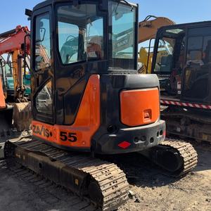 Mini-excavatrice d'occasion Hitachi ZX55 5,5 tonnes, moteur d'origine, excavatrice d'occasion, Hitachi ZX50U ZX60 d'occasion, bonne qualité - Product Image 4