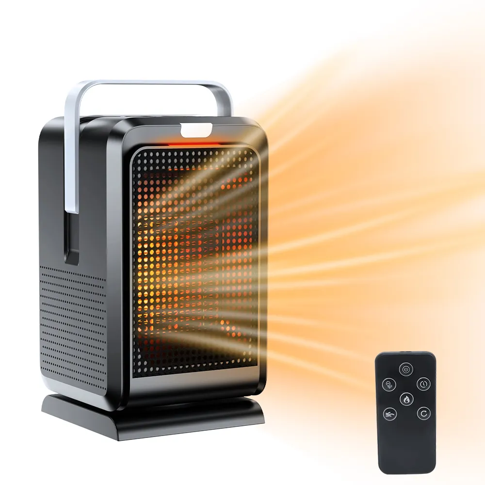 1000W Poderoso Ventilador Quente Remote Controlled Desktop aquecedor Pequeno PTC Cerâmica Portátil Home ECO Energy Saving Desk Fan Heaters