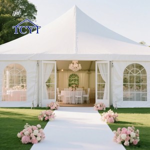 Tentes de Réception Grand Événement Chapiteau Extérieur Gazebo Pagode Mariage pour Hôtel ou Complexe 5x6 6x6M - Product Image 4