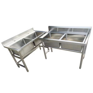 Victory อ่างล้างจานสแตนเลสสตีลทนทาน, อ่างล้างจานเชิงพาณิชย์ INOX สำหรับอุปกรณ์จัดเลี้ยงและโรงแรม/ร้านอาหาร - Product Image 6