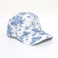 Haute Qualité 3D Broderie logo Personnalisé 100% Polyester Tie-dye Impression En Gros Européen 6 Panneau Structure Femmes Baseball Chapeaux