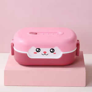 Boîte à lunch pour enfants, mignonne, de qualité alimentaire, à 2 compartiments, en plastique, boîte à lunch bento pour l'école, boîte à lunch pour étudiants, boîte à lunch pour le bureau, conteneur alimentaire - Product Image 6