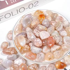หินธรรมชาติหลากสีลายดอกไม้ หินอาเกตขัดเงา หินกึ่งมีค่า ตกแต่งบ้าน - Product Image 3