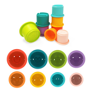 8 Pièces Tasses Flottantes Empilables <span class=keywords><strong>Lion</strong></span>, Jouet Éducatif Montessori pour le Bain de Bébé - Product Image 1