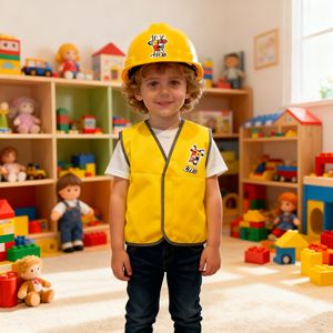 <span class=keywords><strong>Casque</strong></span> de sécurité de <span class=keywords><strong>chantier</strong></span> haute visibilité HBC, ensemble de gilet réfléchissant, casques de sécurité légers pour enfants avec sangles réglables - Product Image 3