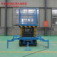 10m 12m 14m Mobile Hydraulique Batterie Remorque Électrique Ciseaux Type Mobile Ascenseur Plate-forme De Travail Aérienne