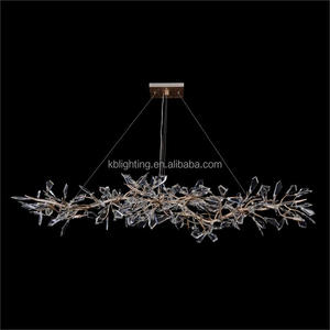 <span class=keywords><strong>Lustre</strong></span> en cristal linéaire à branches naturelles pour villas modernes de luxe et espaces de galerie - Product Image 4