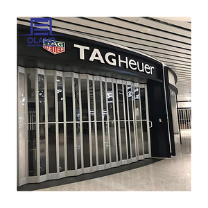 Puerta plegable transparente acrílica para escaparate, Puerta Nueva <span class=keywords><strong>de</strong></span> centro comercial, persiana <span class=keywords><strong>de</strong></span> seguridad <span class=keywords><strong>de</strong></span> policarbonato, puerta plegable antirrobo - Product Image 1