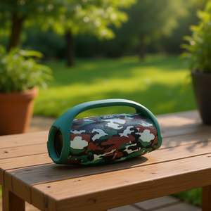 Altavoz Bluetooth Portátil Blkin con Patrón de Camuflaje, Luces RGB, Sistema de Sonido Inalámbrico para Teléfono Celular, Uso en Exteriores - Product Image 2