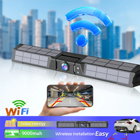 Kamera Mundur Nirkabel WiFi HD720P Tahan Air IP68 dengan Kontrol Aplikasi, Baterai Surya 9000mAh Magnetik untuk Bingkai Plat Nomor AS