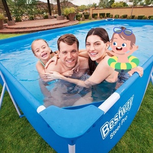 Piscina <span class=keywords><strong>Rectangular</strong></span> <span class=keywords><strong>Bestway</strong></span> 56403 de 2.6m con Estructura de Acero para Exteriores, Ideal para Familias - Product Image 5