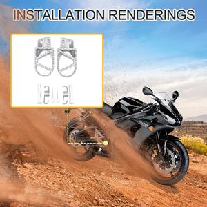 GOOFIT Repose-pieds en aluminium de 10 mm pour moto, pédale de remplacement pour moto tout-terrain Taotao 50cc 70cc <span class=keywords><strong>90cc</strong></span> 110cc 125cc - Product Image 6