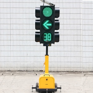 Khẩn cấp đường giao thông di động tín hiệu đèn semaforos 300mm 400mm màu đỏ màu xanh lá cây màu vàng LED năng lượng mặt trời Powered di động giao thông ánh sáng - Product Image 2