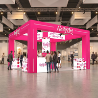 Stand de salon professionnel pour bijoux, 20 x 20, en aluminium, avec éclairage, cadre modulaire personnalisé de luxe rétroéclairé