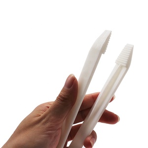 Kitchen <strong>Tongs</strong> Tea Party, Coffee Bar, White Serving Clip <strong>Plastic</strong> <strong>Mini</strong> Ice <strong>Tong</strong> - Product Image 2