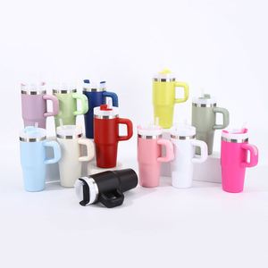 Cute <b>Macaron</b> 14oz Stainless Steel Baby Sippy Cup with Straw and Lid Leakproof for Toddler Travel Use - Product Image 6