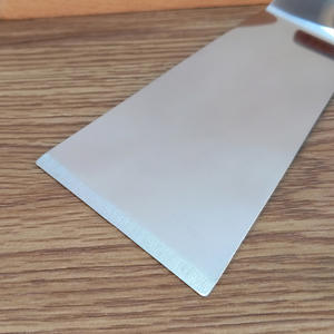 Petite spatule de cuisson avec manche en bois, ustensile de cuisson en acier inoxydable, spatule à steak perforée pour la cuisson de pizzas et barbecues - Product Image 5