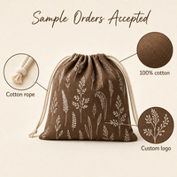 Sac en coton 220 GSM entièrement imprimé avec cordon de serrage, fermeture à cordon, logo personnalisé, couleur et taille sur mesure, OEM, pour cadeaux, rangement, pochette anti-poussière, direct usine