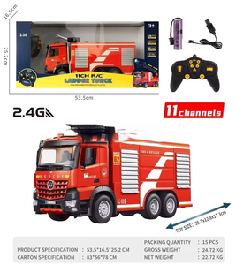<span class=keywords><strong>Camion</strong></span> de pompiers télécommandé 11 canaux avec lance d'incendie et pulvérisation d'eau, prêt à l'emploi, portée de 10 m, jouet de lutte contre l'incendie, cadeau - Product Image 5