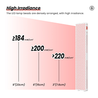 IDEATHERAPY Panneau de luminothérapie rouge corps entier intelligent 1060 Nm Quad Chip 5W avec contrôle par nouvelle application, pour sauna à lumière rouge et thérapie par lumière rouge