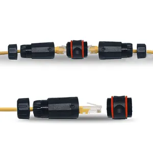 RJ45 waterproof STP network straight-through M20 CAT5E Outdoor connector network port line-to-line male and female connector