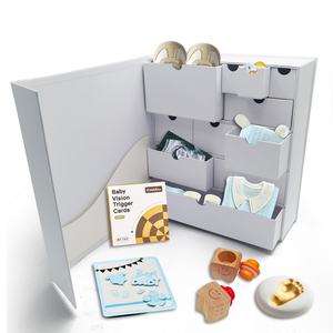 Caja de Regalo para Baby Shower, Organizador de Cartón para Regalos de Maternidad, Caja de Recuerdos para Bebé, Calendario de Adviento - Product Image 1