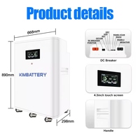 Kit de boîte de batterie DIY KIMBATTERY 16S 51.2V MB56 628Ah avec BMS JK 300A et écran LCD 4.3 pouces