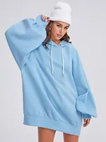 Vente en gros de robes à capuche pour femmes automne personnalisé grande taille sweat à capuche surdimensionné femme tendance