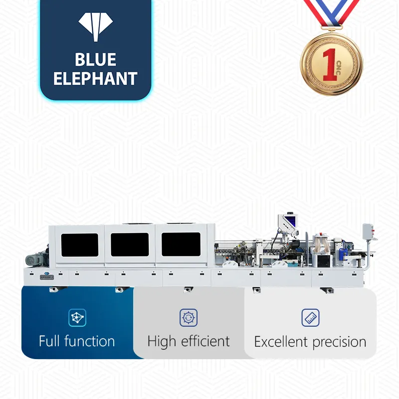 Edge Banding Corner Rounding Machine Blue Elephant Cnc Wood Mdf Auto Edge Banding Trimmer Máquina Para Venda